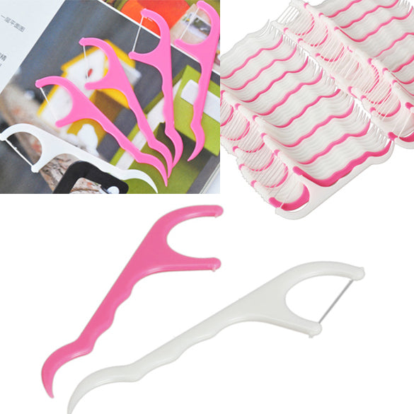 100pcs Dental Floss Teeth Stick