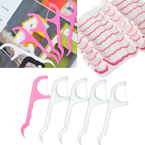 100pcs Dental Floss Teeth Stick